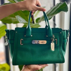 Coach Swagger 27, leather satchel/crossbody/ shoulder carry-all